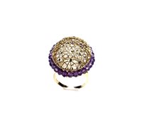 Anillo Stocco Gioielli Mujer in Oro amarillo Ametista BAB-15 - BAB-15